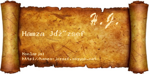 Hamza József névjegykártya