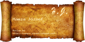 Hamza József névjegykártya